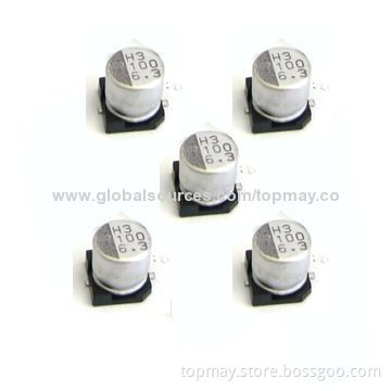 SMD Electrolytic Capacitors with 4 to 100V DC Voltages and 0.1 to 1,500uF Capacitance RangeNew